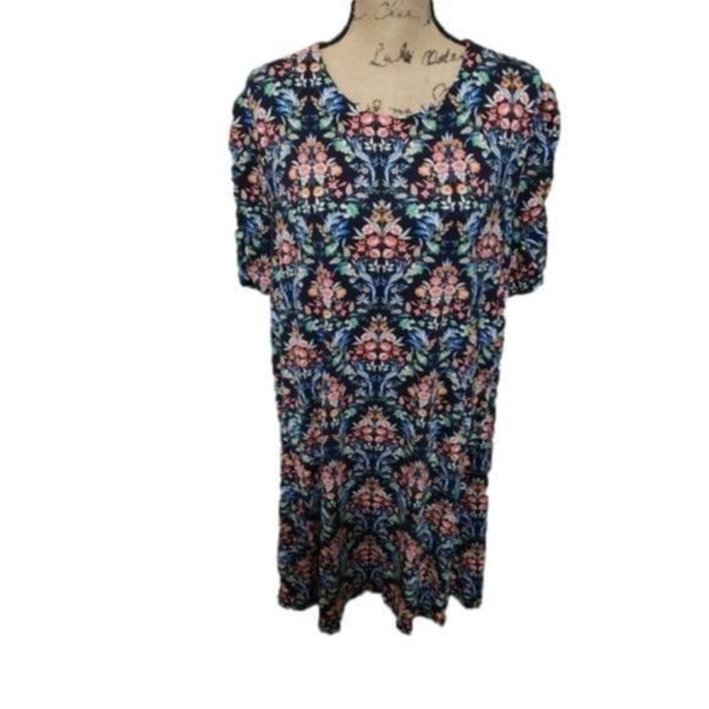 Loft floral Knit Comfy Casual Shirt stretchy dress plus size XXL NEW!!!